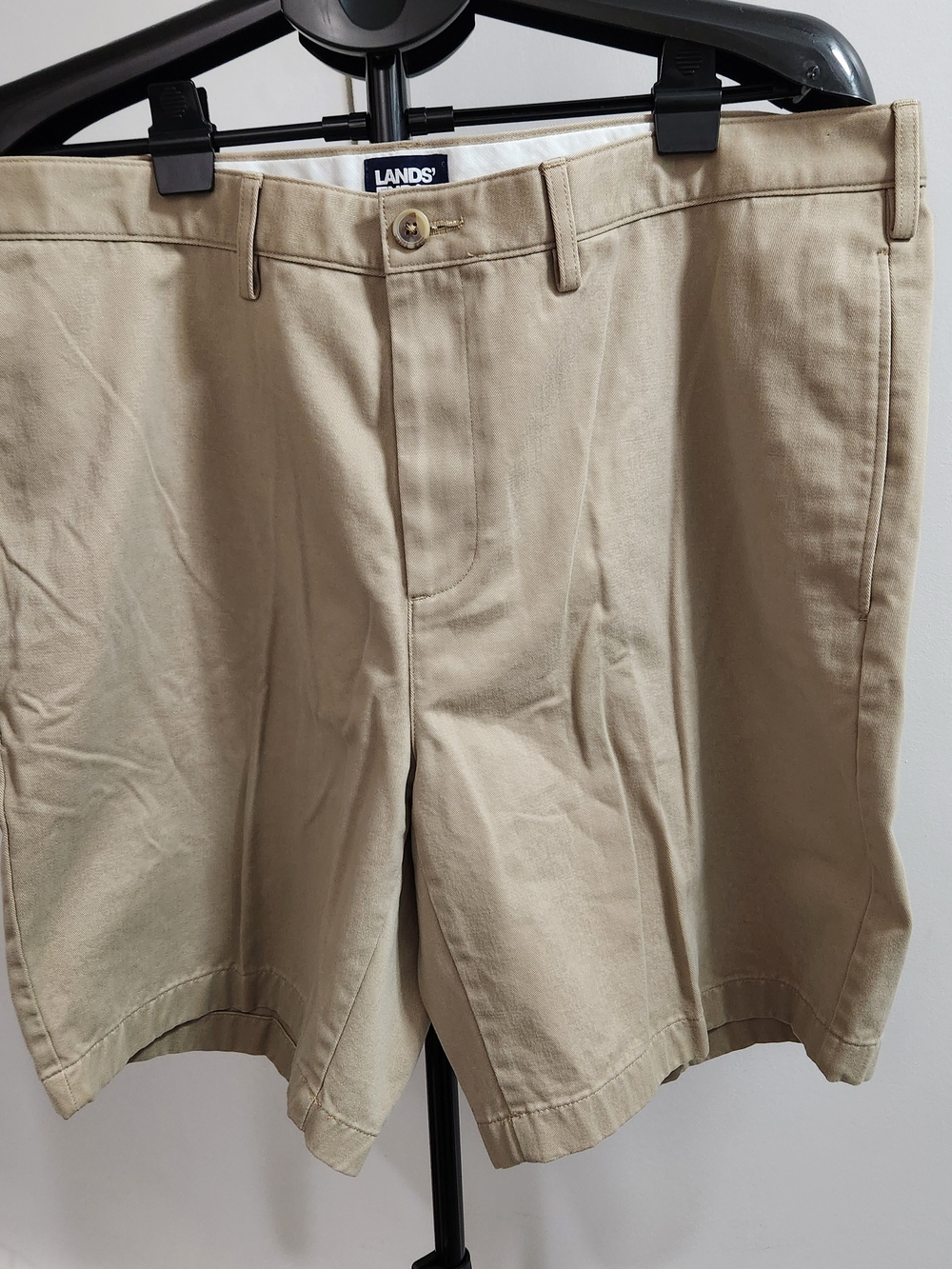 Lands' End Men's Flat Front Tan Shorts